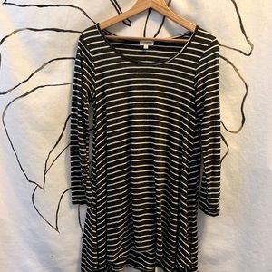 Charcoal Striped Tunic